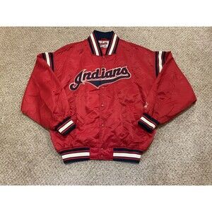 Vintage 90’s Cleveland Indians MLB Starter Jacket Men’s Sz XL Baseball Rare
